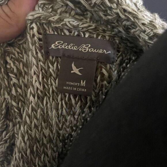 Eddie Bauer knit Duster sz M green - Picture 2 of 4